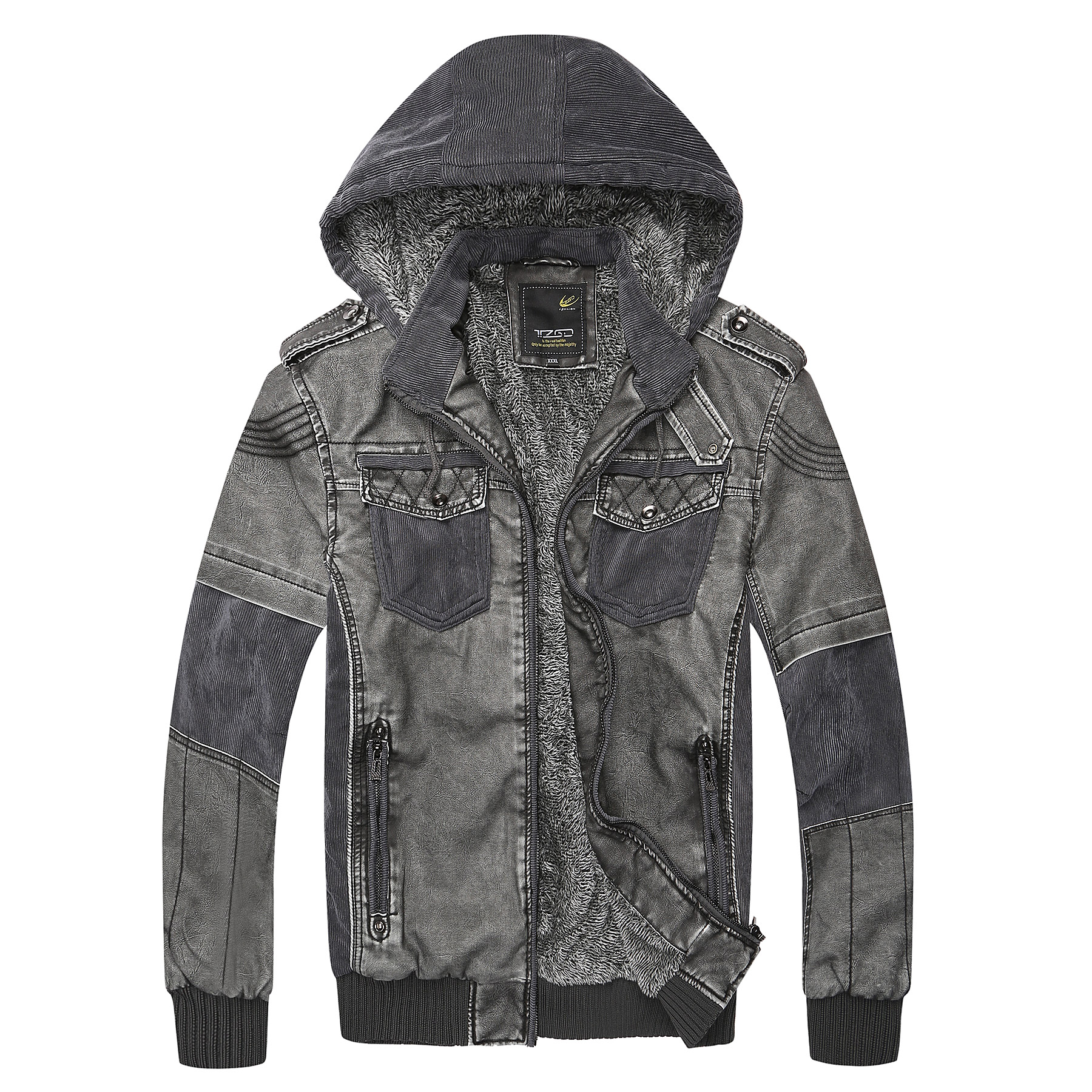 man pu jacket 9601 grey